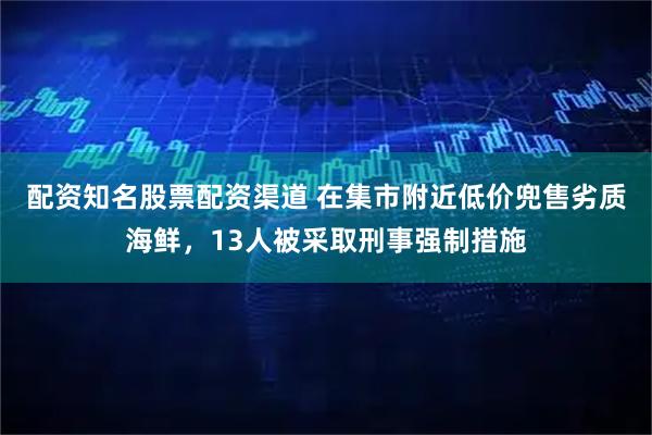 配资知名股票配资渠道 在集市附近低价兜售劣质海鲜，13人被采取刑事强制措施